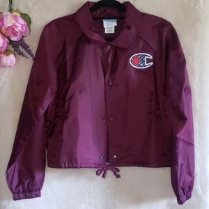 Champion Plum Purple Cropped Windbreaker